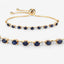Bracelet en argent sterling avec saphir bleu et diamants de 1,83 carat
