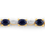 Bracelet en argent sterling avec saphir bleu et diamants de 1,83 carat
