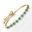 1.29 Carat Genuine Emerald and White Diamond Bracelet