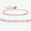 Bracelet en argent sterling avec morganite et diamants de 1,38 carat