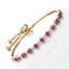 Elegant Ruby and Diamond Sterling Silver Bracelet