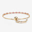 Elegant Ruby and Diamond Sterling Silver Bracelet
