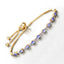 1.56 Carat Genuine Tanzanite & Diamond Sterling Silver Bracelet