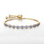 1.56 Carat Genuine Tanzanite & Diamond Sterling Silver Bracelet