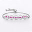 Bracelet en rubis et diamants blancs de 1,65 carat en argent sterling