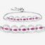 Bracelet en rubis et diamants blancs de 1,65 carat en argent sterling