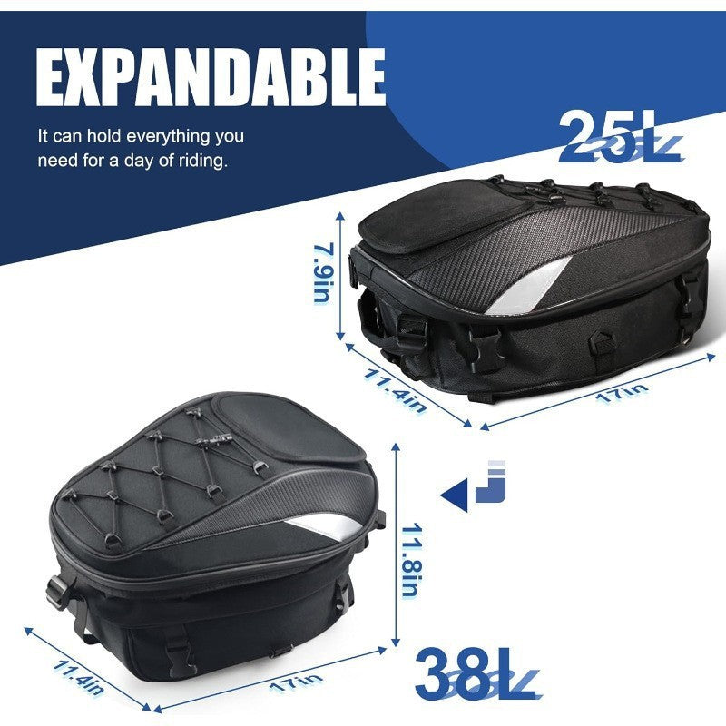 Mochila Trasera Impermeable de Gran Capacidad para Motocicleta