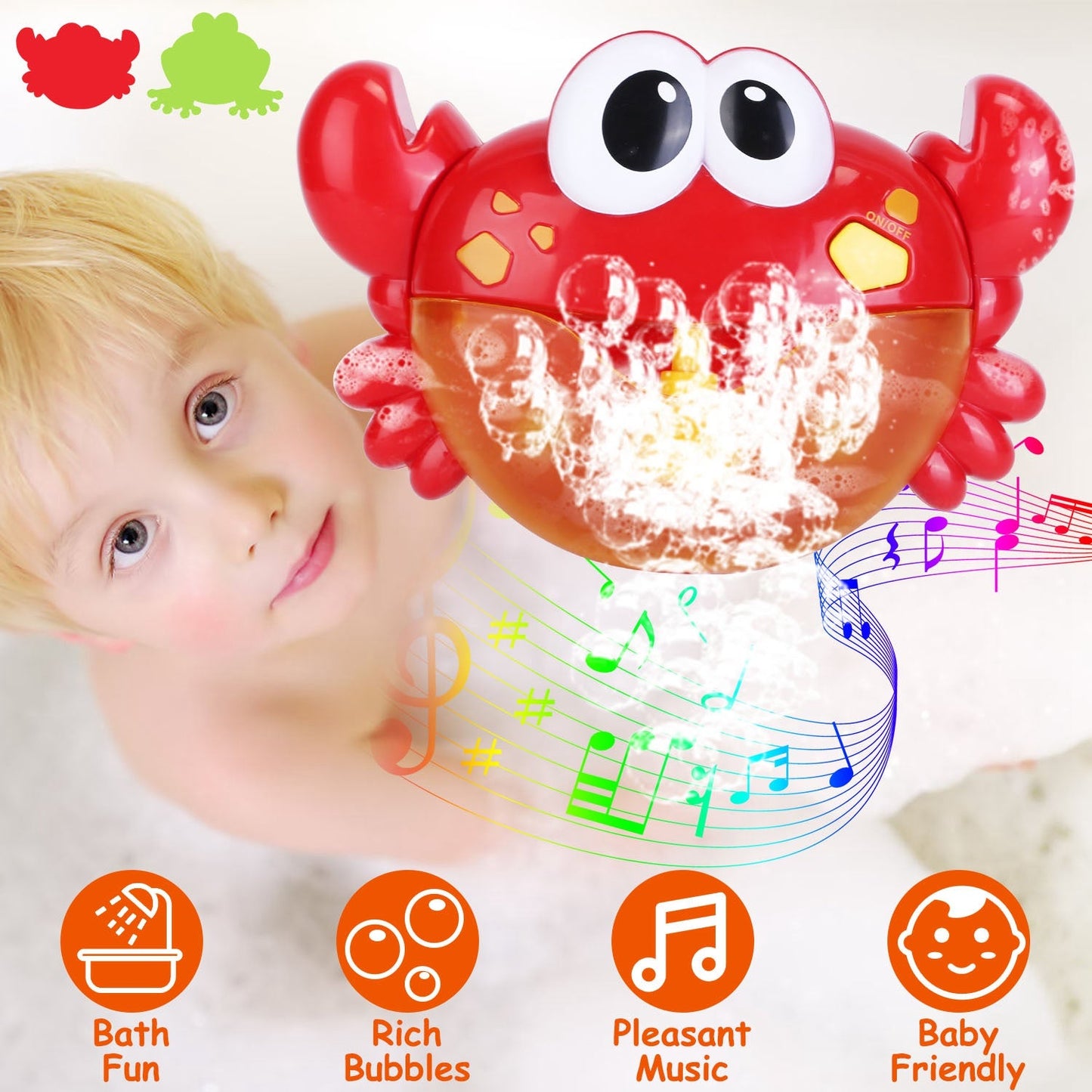 Fabricante de Burbujas Musicales de Rana para Niños Pequeños