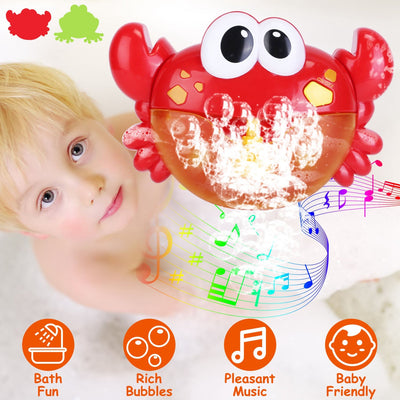 Fabricant de bulles de bain musical en forme de grenouille pour tout-petits