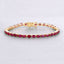 9.18 Carat Genuine Ruby 10K Yellow Gold Bracelet