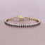 Pulsera de Zafiro Azul Genuino de 3.13 Quilates en Oro Amarillo de 14K