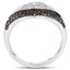 0.50 Carat Genuine Champagne and White Diamond Ring in Sterling Silver