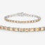 Bracelet en argent sterling de 12,80 carats en citrine véritable