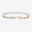 Bracelet en argent sterling de 12,80 carats en citrine véritable