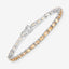 Bracelet en argent sterling de 12,80 carats en citrine véritable