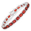 Pulsera de granate genuino de 27.60 quilates en plata esterlina .925
