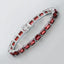 Pulsera de granate genuino de 27.60 quilates en plata esterlina .925