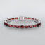 Pulsera de granate genuino de 27.60 quilates en plata esterlina .925