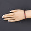 Pulsera de granate genuino de 27.60 quilates en plata esterlina .925