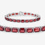 Pulsera de granate genuino de 27.60 quilates en plata esterlina .925