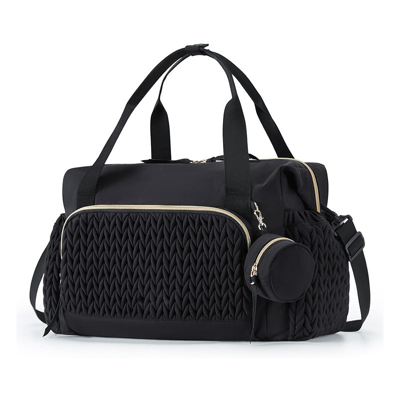 Large Capacity Striped Handbag for Travel