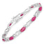 Bracelet en rubis véritable de 5,00 carats en or blanc 10K