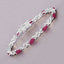 Bracelet en rubis véritable de 5,00 carats en or blanc 10K