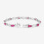 Bracelet en rubis véritable de 5,00 carats en or blanc 10K