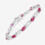 Bracelet en rubis véritable de 5,00 carats en or blanc 10K