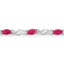 Bracelet en rubis véritable de 5,00 carats en or blanc 10K