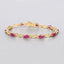 5.00 Carat Genuine Ruby 10K Yellow Gold Bracelet