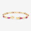 5.00 Carat Genuine Ruby 10K Yellow Gold Bracelet