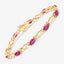 5.00 Carat Genuine Ruby 10K Yellow Gold Bracelet