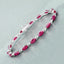 Bracelet en rubis véritable de 8,00 carats en or blanc 10K