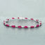 Bracelet en rubis véritable de 8,00 carats en or blanc 10K