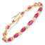Bracelet en or jaune 10K avec rubis véritable de 8,00 carats