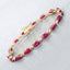 Bracelet en or jaune 10K avec rubis véritable de 8,00 carats