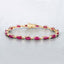 Bracelet en or jaune 10K avec rubis véritable de 8,00 carats