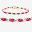 Bracelet en or jaune 10K avec rubis véritable de 8,00 carats