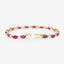 Bracelet en or jaune 10K avec rubis véritable de 8,00 carats