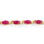 Bracelet en or jaune 10K avec rubis véritable de 8,00 carats