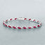 Bracelet en or blanc 10K avec rubis et diamants blancs de 7,78 carats