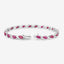 Bracelet en or blanc 10K avec rubis et diamants blancs de 7,78 carats