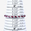 Bracelet en or blanc 10K avec rubis et diamants blancs de 7,78 carats