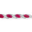 Bracelet en or blanc 10K avec rubis et diamants blancs de 7,78 carats