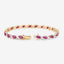 7.78 Carat Genuine Ruby and White Diamond Bracelet in 10K Yellow Gold