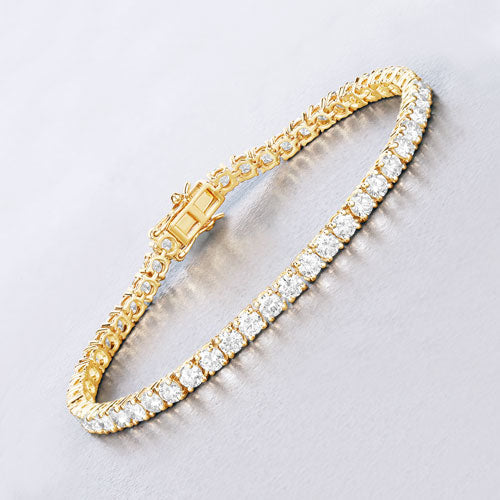 Pulsera de Diamante Creado en Laboratorio de 7.00 Quilates en Oro Amarillo de 14K