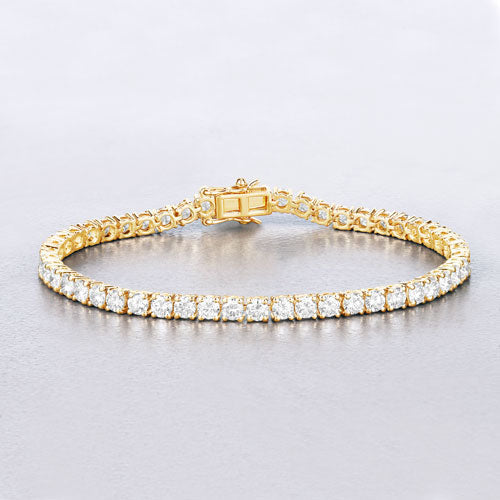Pulsera de Diamante Creado en Laboratorio de 7.00 Quilates en Oro Amarillo de 14K