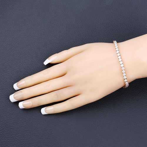 Pulsera de Diamante Creado en Laboratorio de 7.00 Quilates en Oro Amarillo de 14K