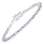 3.78 Carat Genuine Tanzanite Sterling Silver Bracelet
